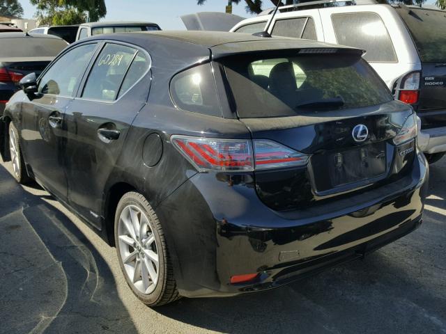 JTHKD5BH8D2133062 - 2013 LEXUS CT 200 BLACK photo 3