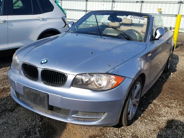 WBAUN1C5XAVH81646 - 2010 BMW 128 I BLUE photo 2