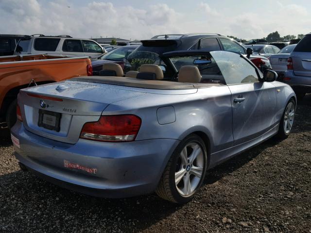 WBAUN1C5XAVH81646 - 2010 BMW 128 I BLUE photo 4