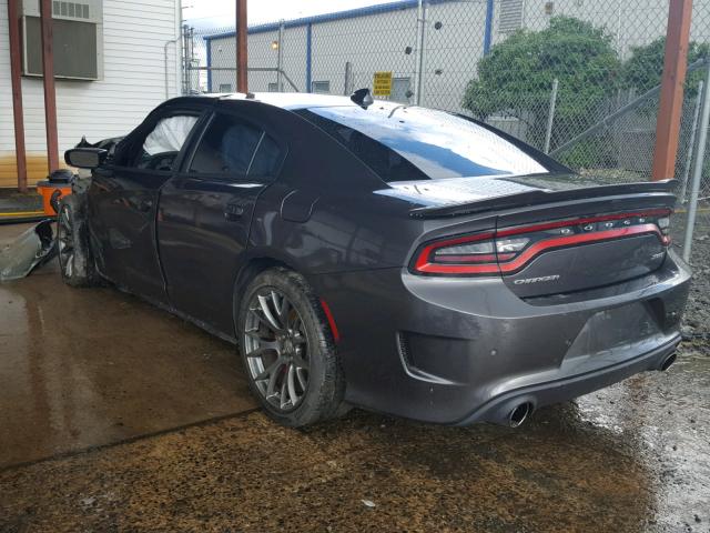 2C3CDXEJXFH773529 - 2015 DODGE CHARGER SR GRAY photo 3