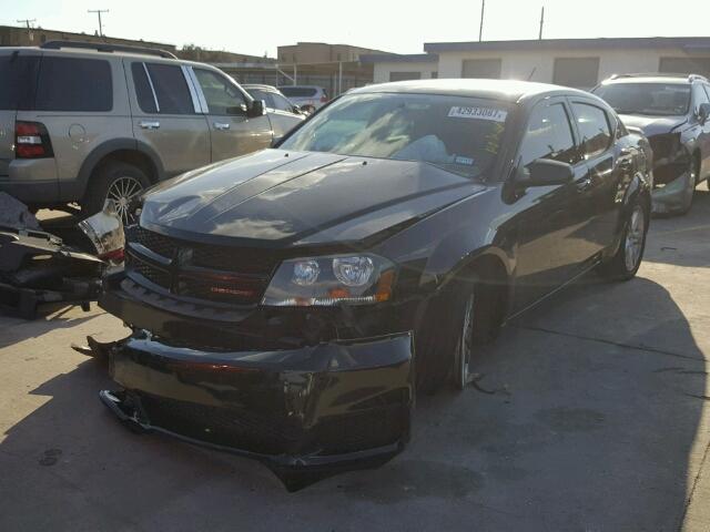 1C3CDZAG9DN769417 - 2013 DODGE AVENGER SE BLACK photo 2