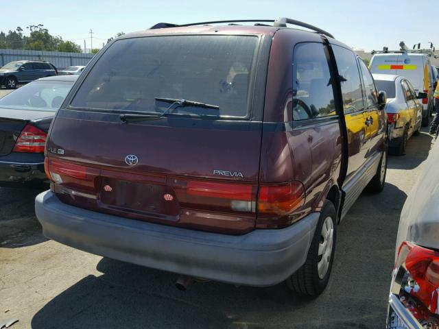 JT3AC14RXS1162391 - 1995 TOYOTA PREVIA LE BURGUNDY photo 4