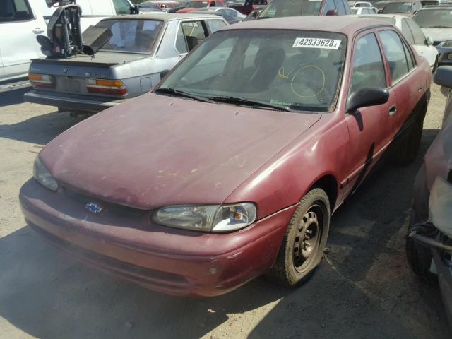 1Y1SK5287XZ420214 - 1999 CHEVROLET GEO PRIZM 红色 照片 2