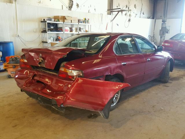 19UUA566X1A025010 - 2001 ACURA 3.2TL RED photo 4