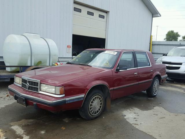 1B3XC46R3PD167329 - 1993 DODGE DYNASTY BLUE photo 2