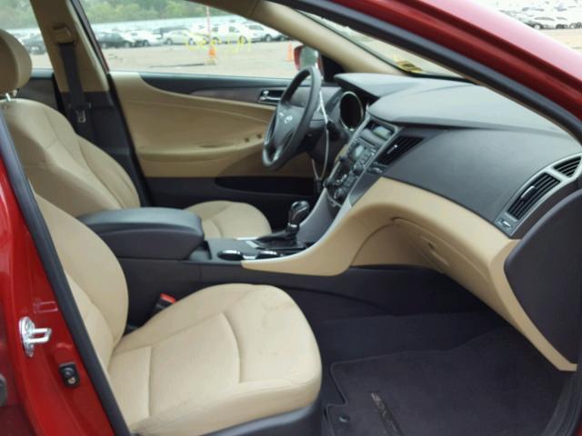 KMHEC4A41BA003925 - 2011 HYUNDAI SONATA HYB RED photo 5