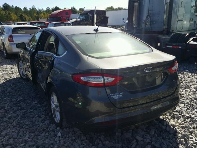 3FA6P0H78GR343713 - 2016 FORD FUSION SE GRAY photo 3