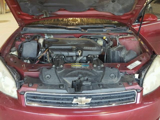 2G1WT58K769224751 - 2006 CHEVROLET IMPALA LT RED photo 7