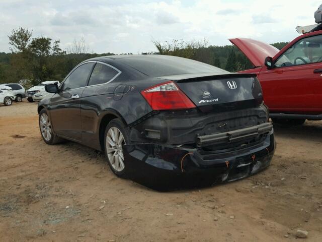 1HGCS22838A013256 - 2008 HONDA ACCORD EXL BLACK photo 3