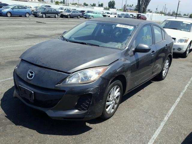 JM1BL1V80C1658047 - 2012 MAZDA 3 I GRAY photo 2