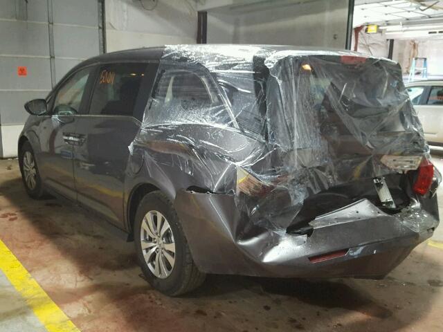 5FNRL5H46EB106688 - 2014 HONDA ODYSSEY EX GRAY photo 3