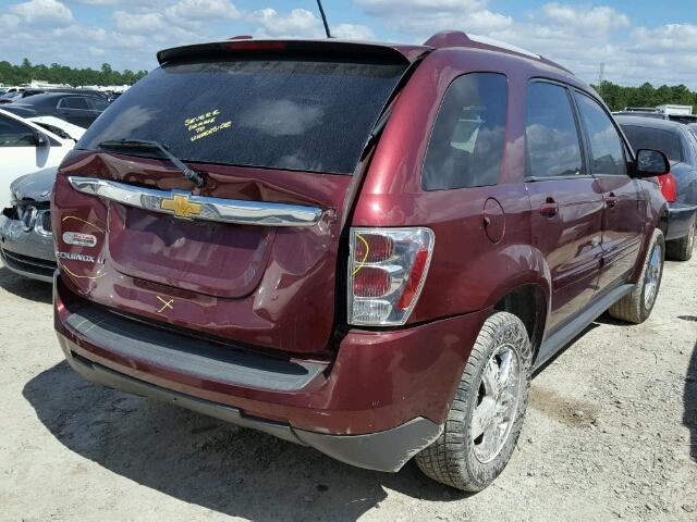 2CNDL53F896215034 - 2009 CHEVROLET EQUINOX LT MAROON photo 4