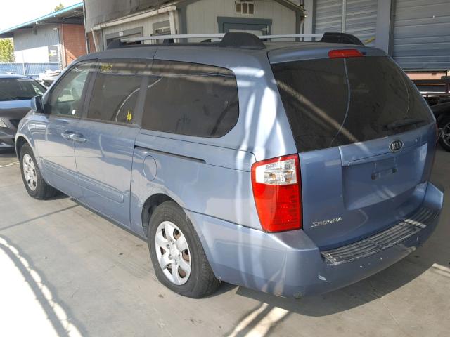 KNDMB233466088344 - 2006 KIA SEDONA EX BLUE photo 3