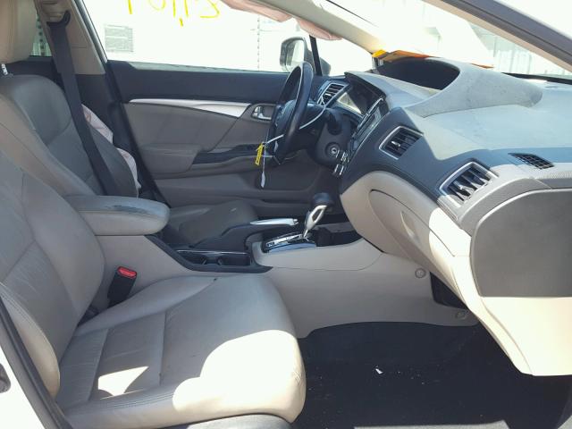 19XFB2F91DE230519 - 2013 HONDA CIVIC EXL 白色 照片 5