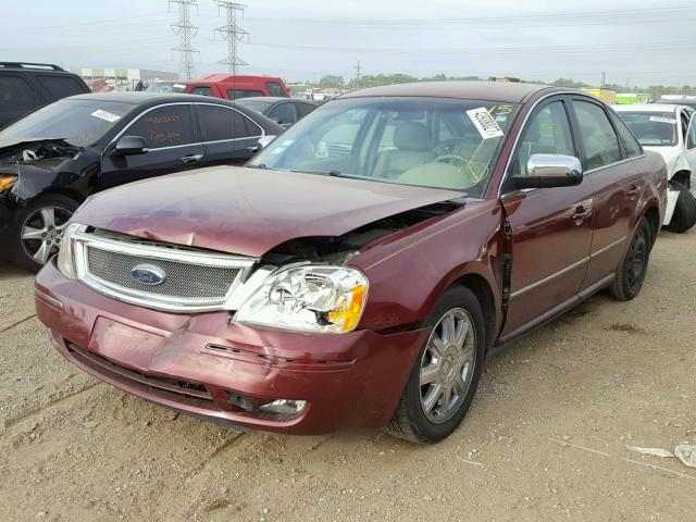 1FAHP25197G121385 - 2007 FORD FIVE HUNDR BURGUNDY photo 2