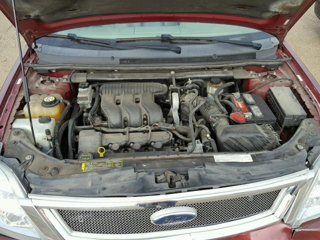 1FAHP25197G121385 - 2007 FORD FIVE HUNDR BURGUNDY photo 7