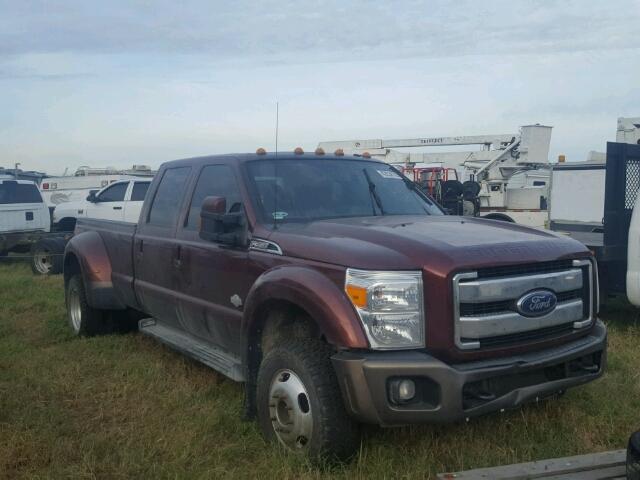 1FT8W3DT0FEC61678 - 2015 FORD F350 SUPER BURGUNDY photo 1