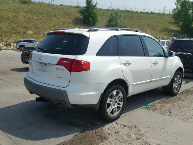 2HNYD284X8H506219 - 2008 ACURA MDX TECHNO WHITE photo 4