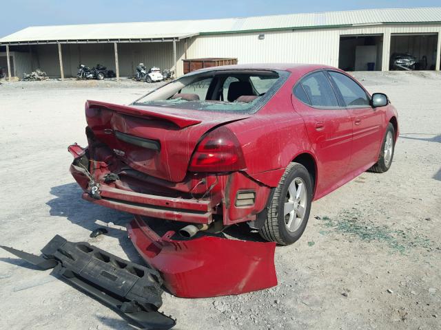 2G2WP552381102278 - 2008 PONTIAC GRAND PRIX RED photo 4