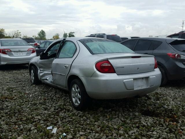 1B3ES46C63D166224 - 2003 DODGE NEON SX 2. SILVER photo 3