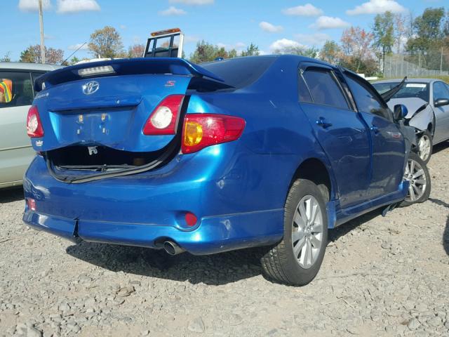 2T1BU4EE7AC289345 - 2010 TOYOTA COROLLA BLUE photo 4