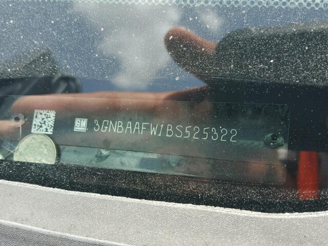 3GNBAAFW1BS525322 - 2011 CHEVROLET HHR LS შავი ფოტო 10