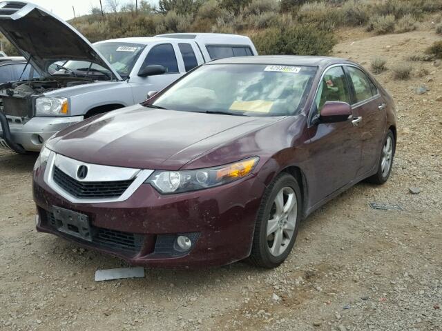 JH4CU2F66AC014749 - 2010 ACURA TSX MAROON photo 2