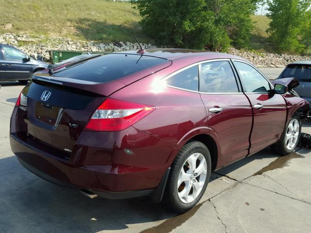 5J6TF2H56CL005160 - 2012 HONDA CROSSTOUR BURGUNDY photo 4