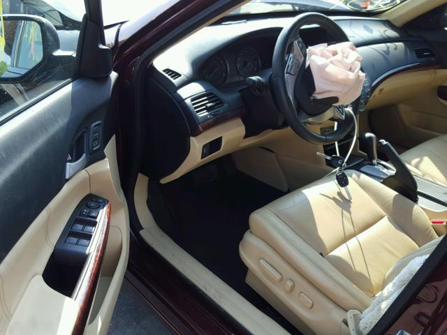 5J6TF2H56CL005160 - 2012 HONDA CROSSTOUR BURGUNDY photo 9