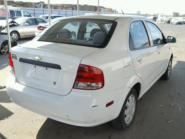 KL1TD526X4B241548 - 2004 CHEVROLET AVEO WHITE photo 4