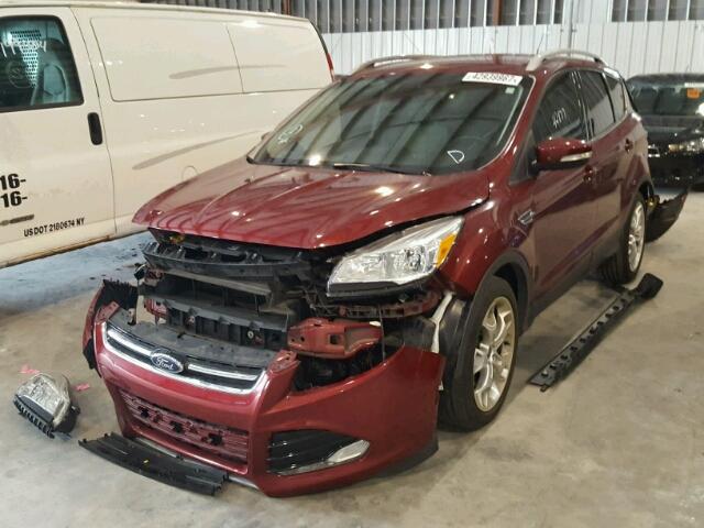 1FMCU0J97EUE34202 - 2014 FORD ESCAPE TIT RED photo 2