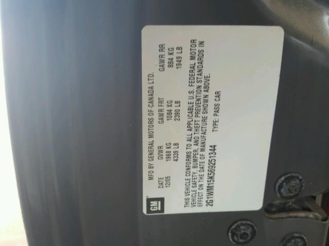 2G1WM15K569251344 - 2006 CHEVROLET MONTE CARL 灰色 照片 10