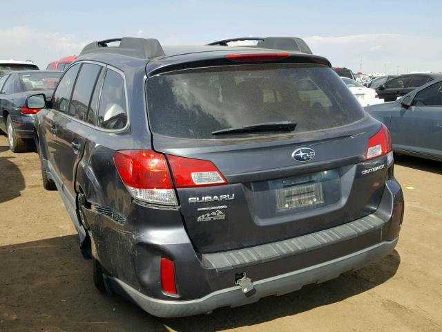 4S4BRCCC9A3341401 - 2010 SUBARU OUTBACK GRAY photo 3