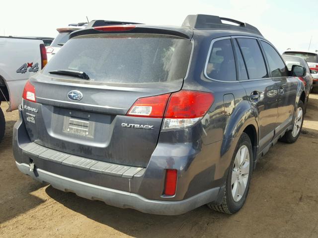 4S4BRCCC9A3341401 - 2010 SUBARU OUTBACK GRAY photo 4