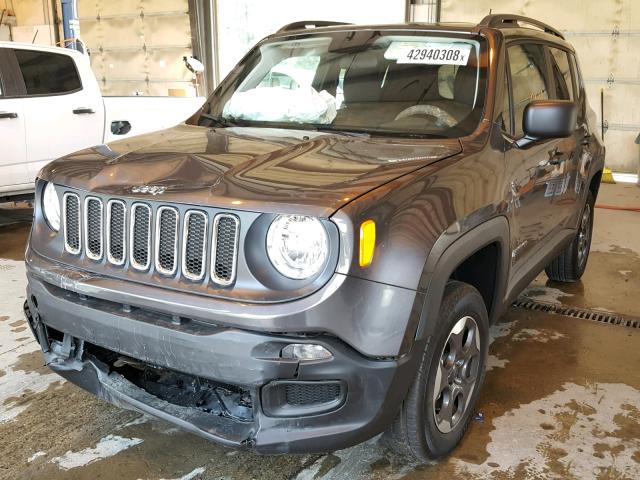ZACCJBAB2JPH60397 - 2018 JEEP RENEGADE S Գրաֆիտ լուսանկար 2