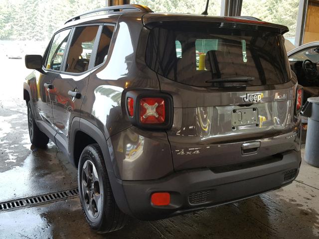 ZACCJBAB2JPH60397 - 2018 JEEP RENEGADE S Գրաֆիտ լուսանկար 3