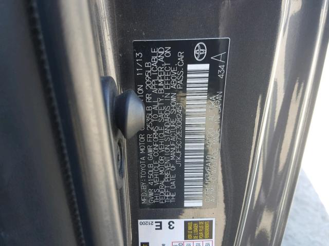 JTKJF5C72E3082451 - 2014 TOYOTA SCION TC 灰色 照片 10