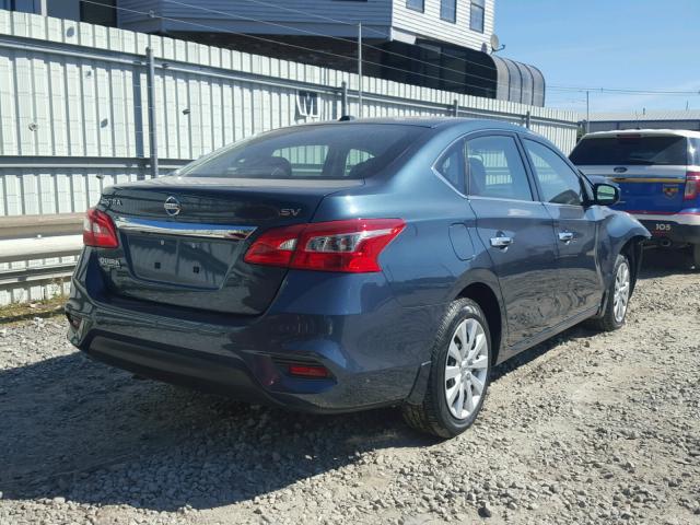 3N1AB7APXHY295969 - 2017 NISSAN SENTRA S BLUE photo 4