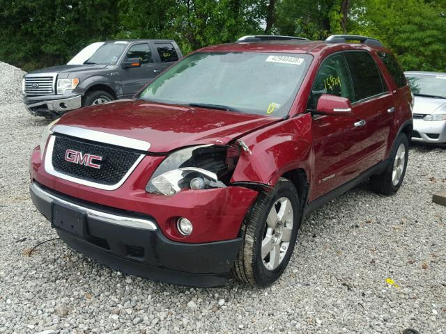 1GKEV33737J110826 - 2007 GMC ACADIA SLT მუქწითელი ფოტო 2