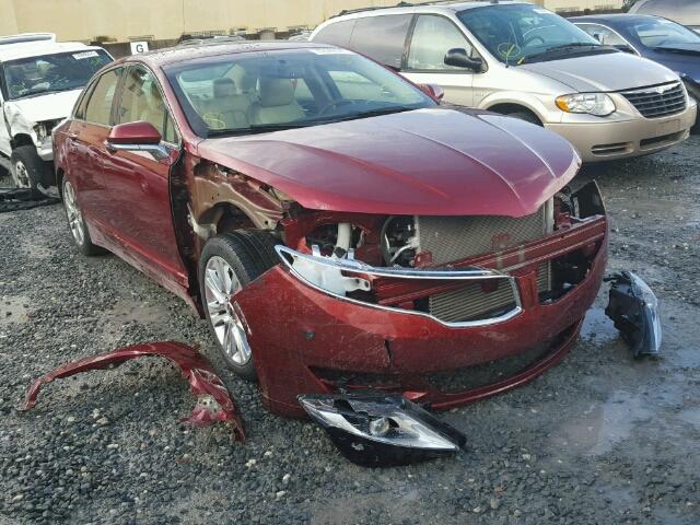 3LN6L2G90ER823614 - 2014 LINCOLN MKZ RED photo 1