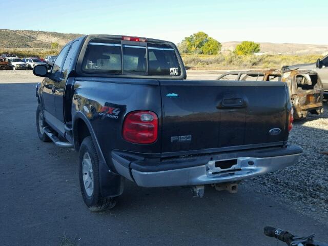 2FTRX08L92CA09874 - 2002 FORD F150 BLACK photo 3