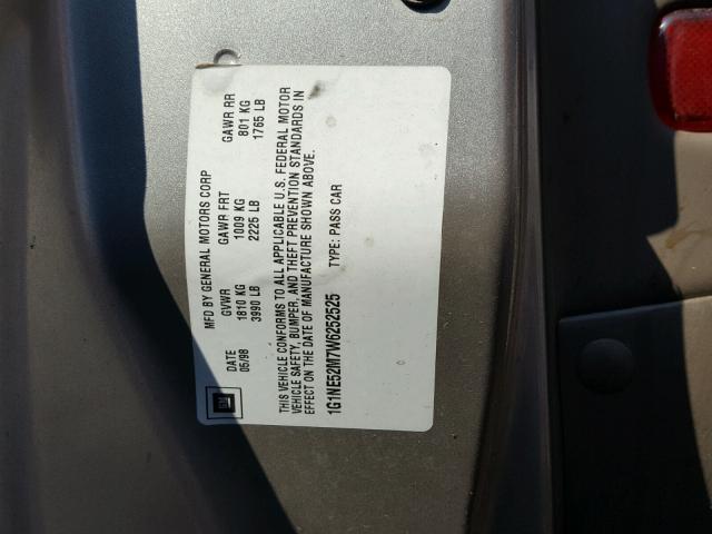 1G1NE52M7W6252525 - 1998 CHEVROLET MALIBU LS ოქროსფერი ფოტო 10