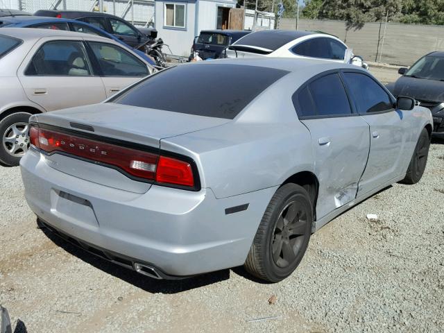 2C3CDXBG0CH119207 - 2012 DODGE CHARGER SE SILVER photo 4