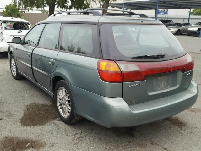 4S3BH625647303410 - 2004 SUBARU LEGACY L S GREEN photo 3