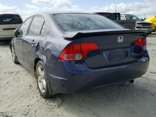 1HGFA16568L082277 - 2008 HONDA CIVIC LX BLUE photo 3