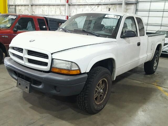 1D7HG12XX3S257373 - 2003 DODGE DAKOTA SXT WHITE photo 2