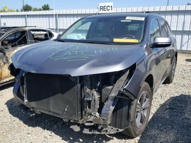 5FRYD4H30HB017132 - 2017 ACURA MDX GRAY photo 2