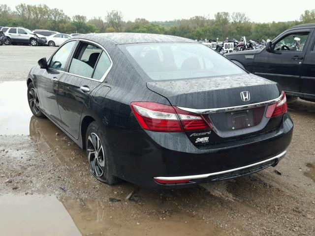 1HGCR2F3XGA066626 - 2016 HONDA ACCORD LX BLACK photo 3