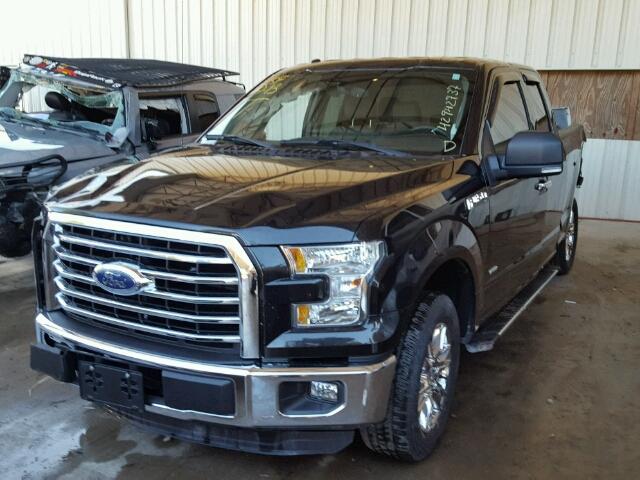 1FTEX1CP8FKF11680 - 2015 FORD F150 BLACK photo 2