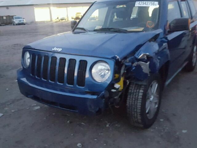 1J4NT2GBXAD580779 - 2010 JEEP PATRIOT SP BLUE photo 9